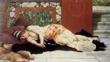  dame tableau - Endymion 1893 néoclassique dame John William Godward